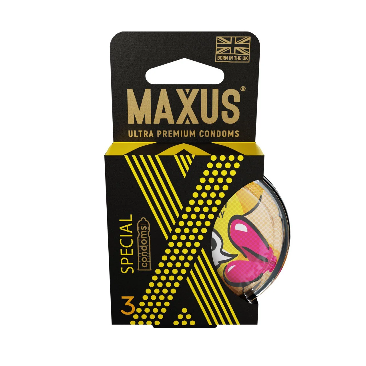 Презервативы MAXUS Special №3 в пластиковом кейсе, точечно-ребристые X-Edition, 3 шт _1