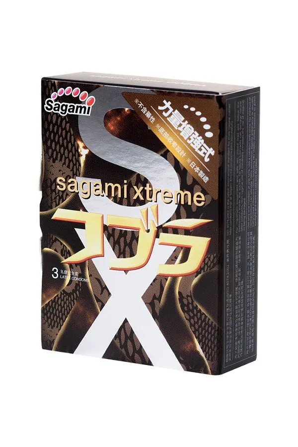 Презервативы Sagami Xtreme Cobra, конусообразные, супер-облегающие, 3 шт._4
