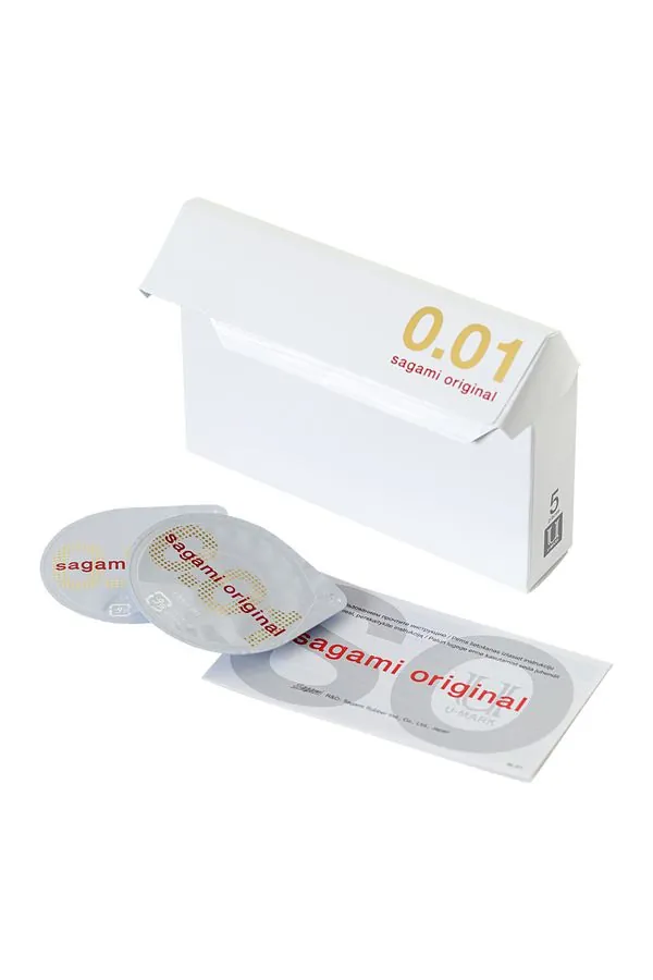 Презервативы Sagami Original 001, полиуретан, 5 шт._6