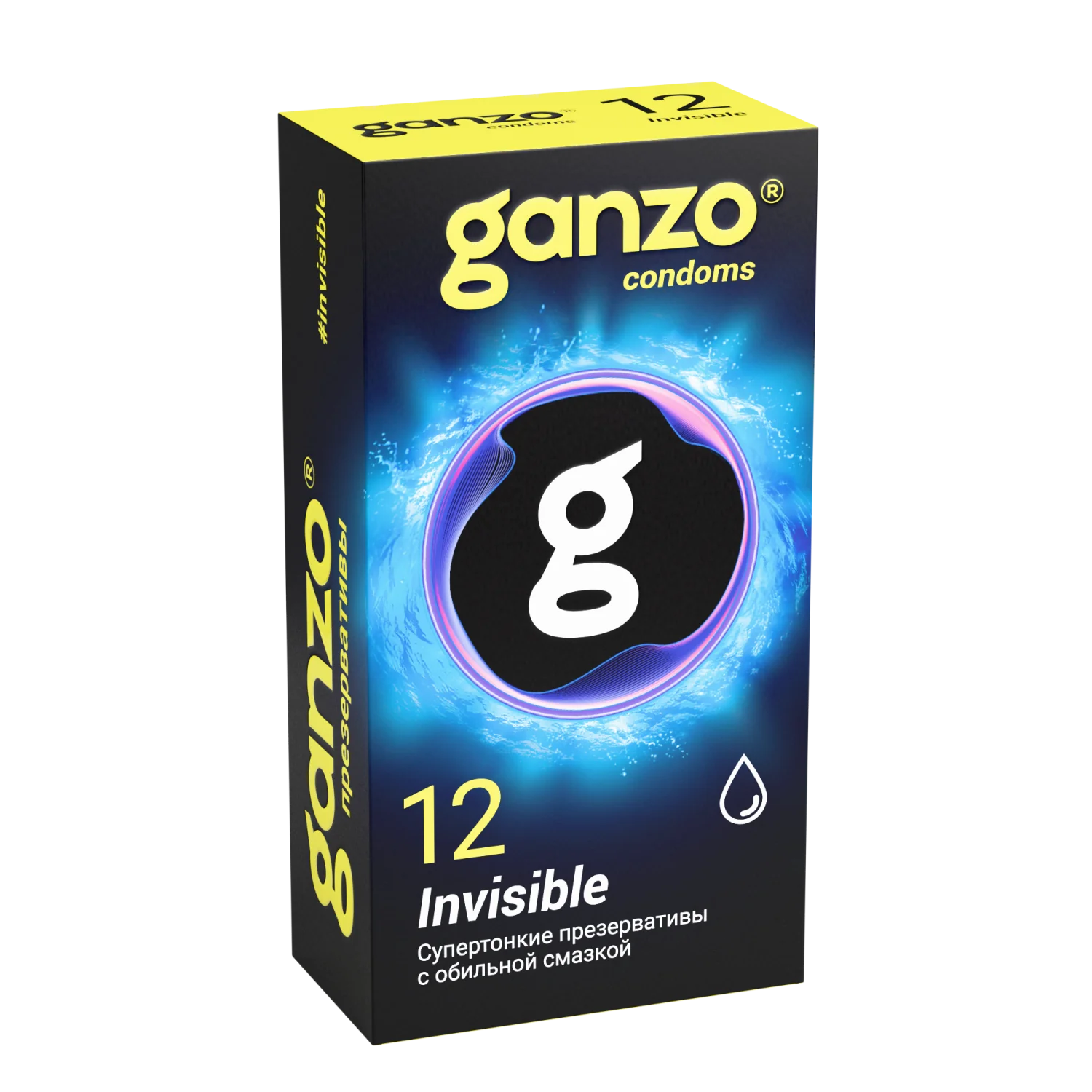 Презервативы Ganzo Invisible, супертонкие, с доп. смазкой, латекс, 18 см, 12 шт._2