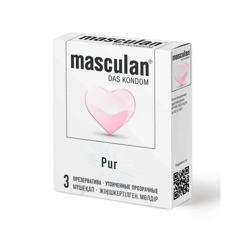 Презервативы Masculan Pur Ультратонкие с увеличенным количеством смазки, 3 шт. _1