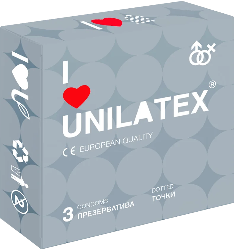 Презервативы точечные Unilatex Dotted 3 шт_2