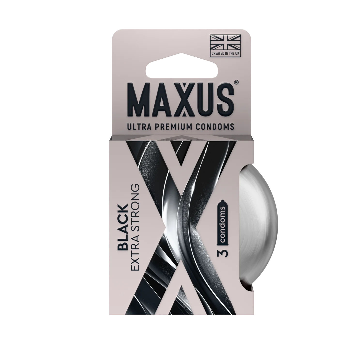 Презервативы MAXUS Extra Strong №3 в железном кейсе, черные, утолщенные, 3 шт_1
