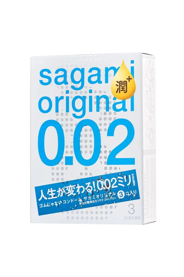 Презервативы Sagami Original 002 EXTRA LUB, полиуретан, 3 шт._1
