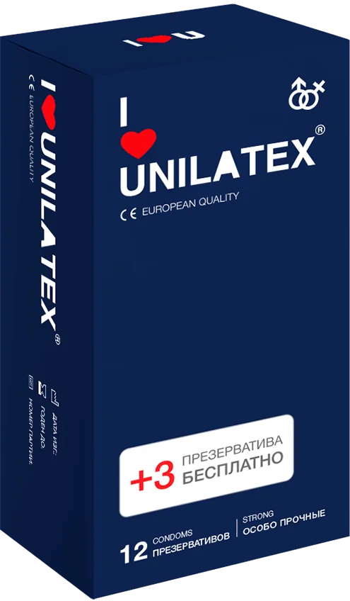Презервативы ультрапрочные Unilatex Extra Strong 12+3 шт_3