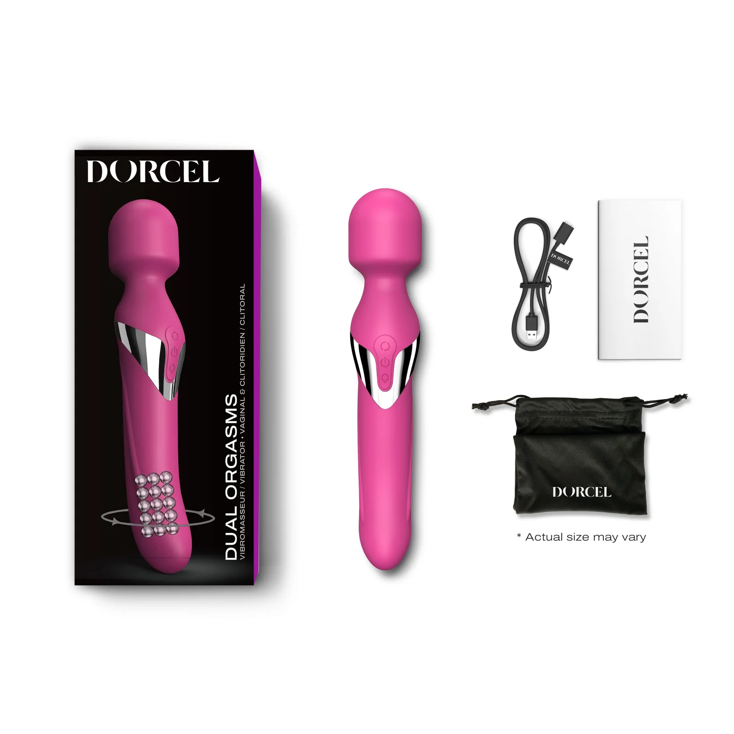 Вибромассажер для тела Dorcel DUAL ORGASMS MAGENTA, пурпурный_1