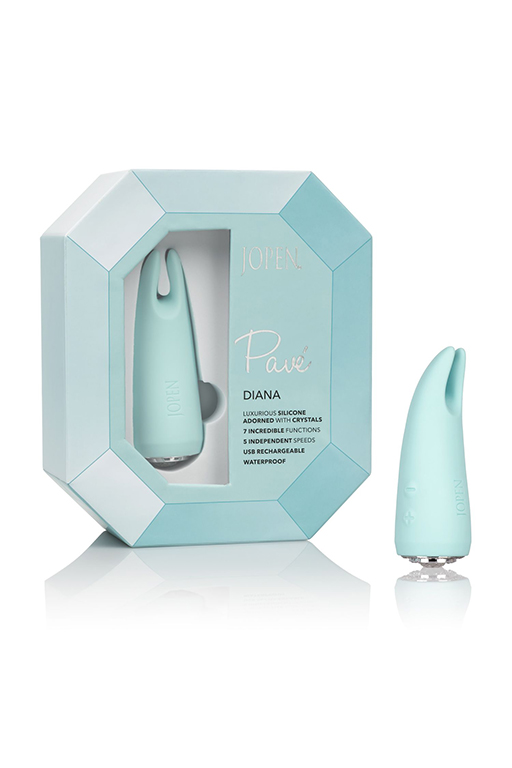 Изумительный перезарежаемый вибромассажер для стимуляции сосков и клитора Pave Diana в стилеТиффани_1