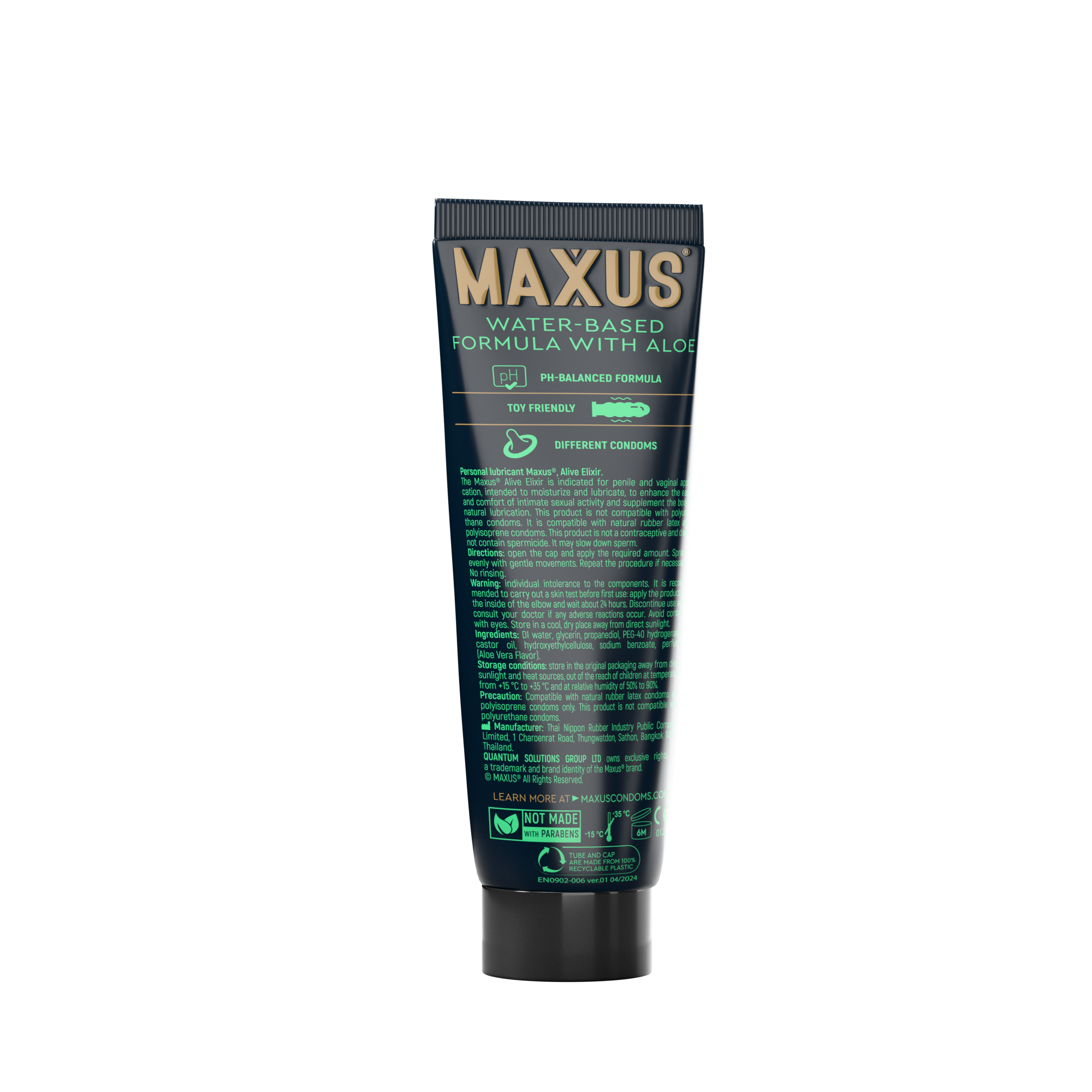 Интимный гель MAXUS Alive Elixir, на водной основе, Алоэ, 75 мл._2