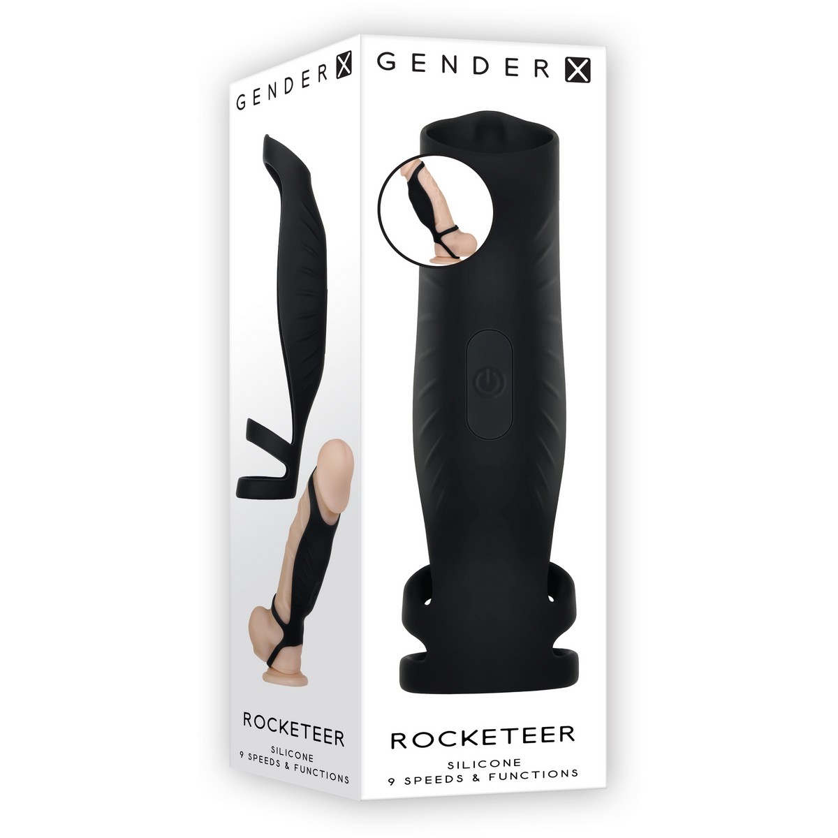 Gender X ROCKETEEER Поддерживающая сбруя на пенис с эрекционным кольцом и подхватом мошонки_6