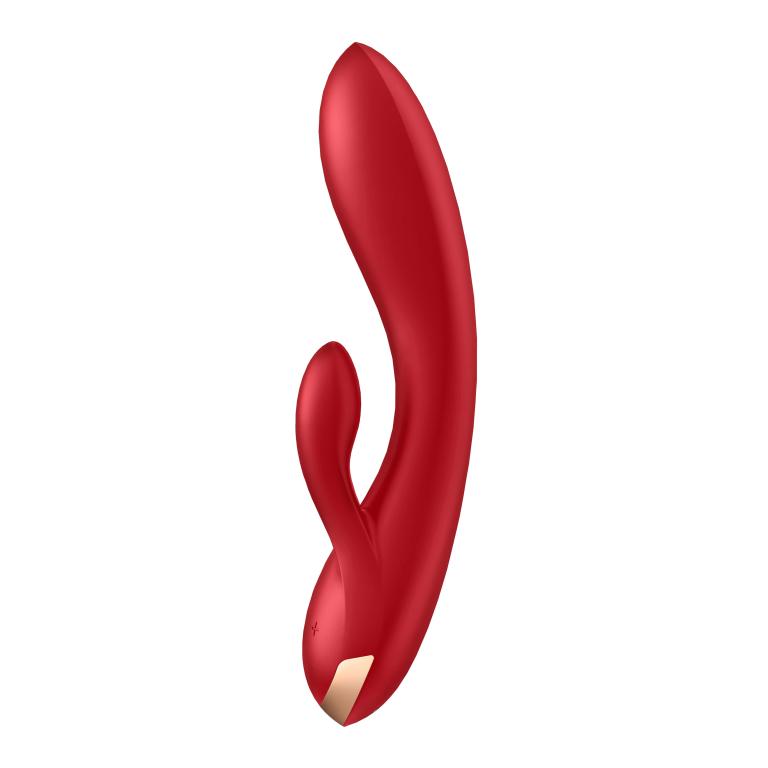 Вибратор-кролик Satisfyer Double Flex с двумя клиторальными отростками, красный_2