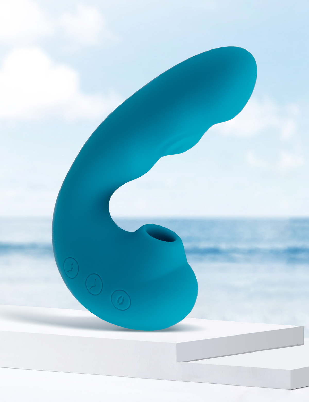 Вакуумный вибростимулятор BeYourLover Tara с постукиванием, голубой_2