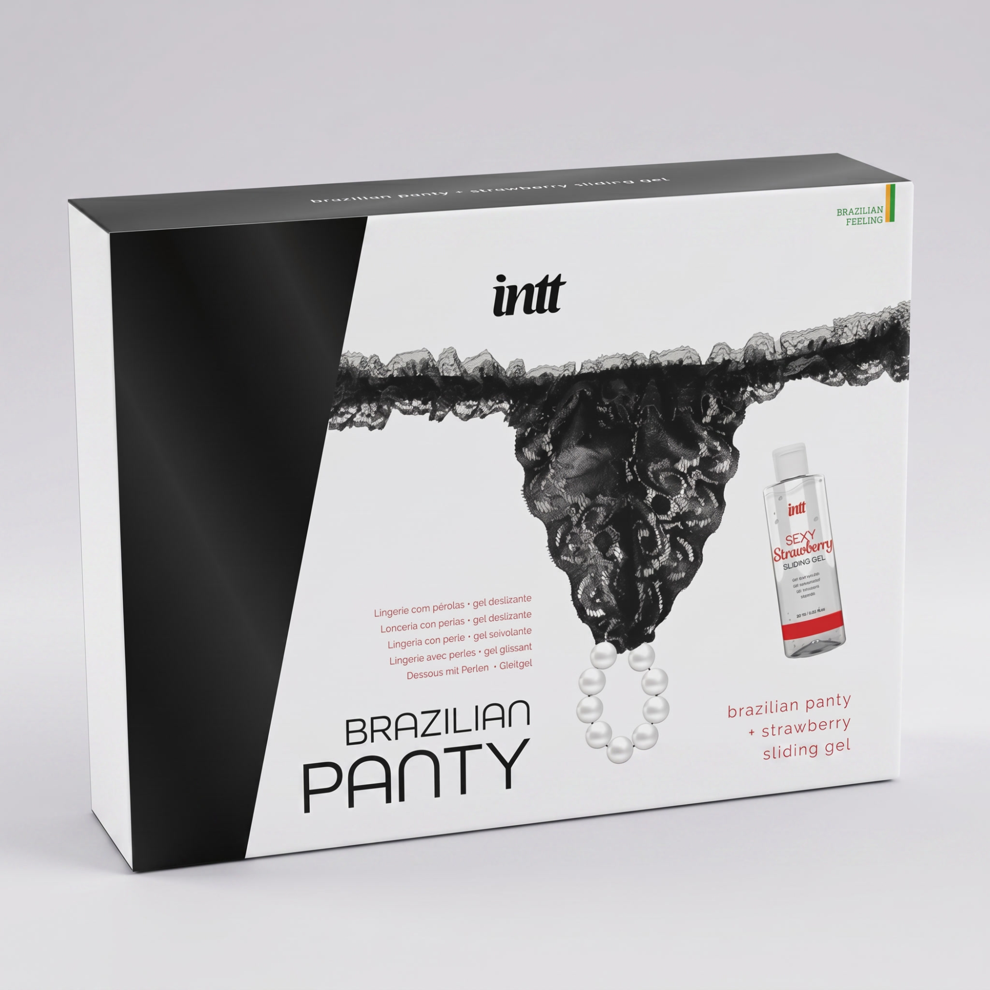 Набор Intt Brazilian Sliding Gel Strawberry + повязка (черная)_1