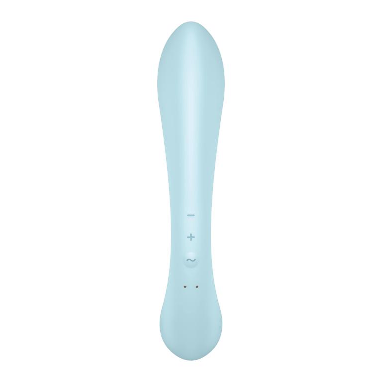 Гибкий вибратор-кролик 2 в 1 Satisfyer Triple Oh, голубой_4