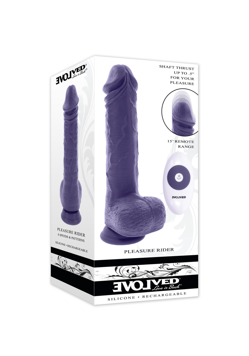 Фаллоимитатор на присоске с вибрацией и поступательными движениями Pleasure Rider_2