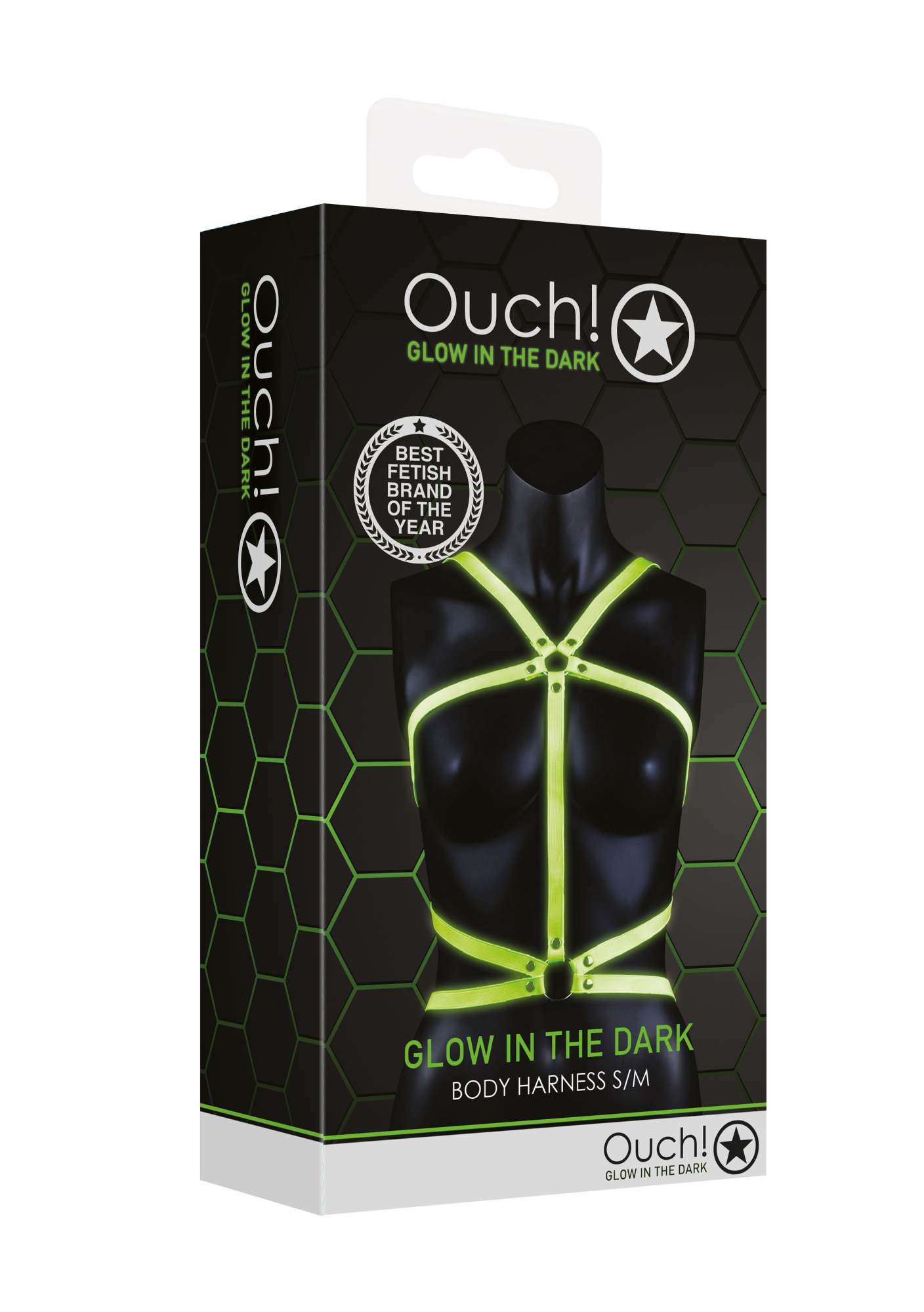 Портупея Body Harness - Glow in the Dark (S/M)_1