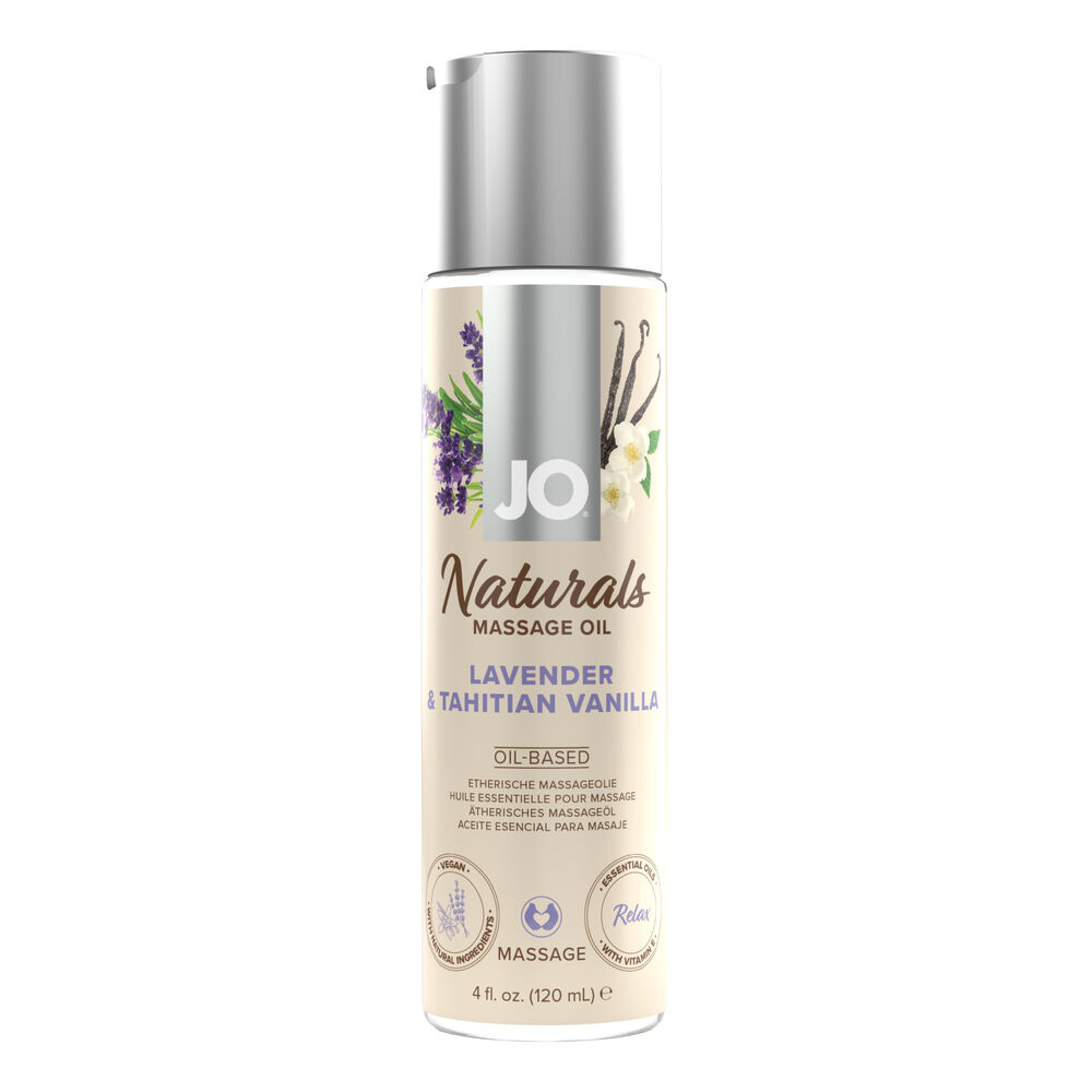 Массажное масло JO - Lavender & Vanilla/Лаванда и ваниль  120 mL_1