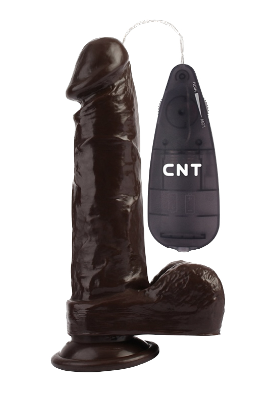 Вибратор CNT 7.8'' Stud Realistic Dildo Brown_1