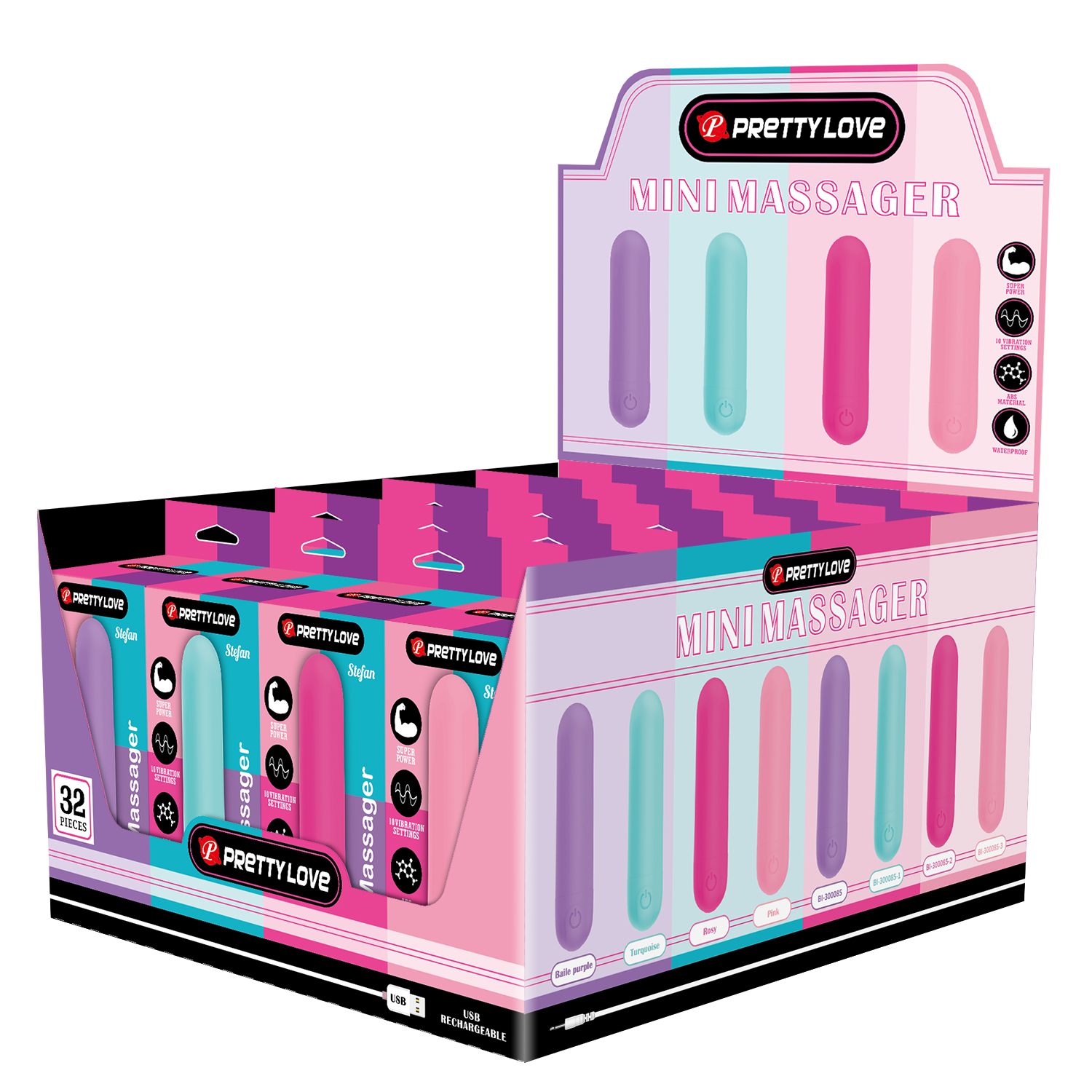 Набор Вибропуль Pretty Love 32 шт BI-300085H_2