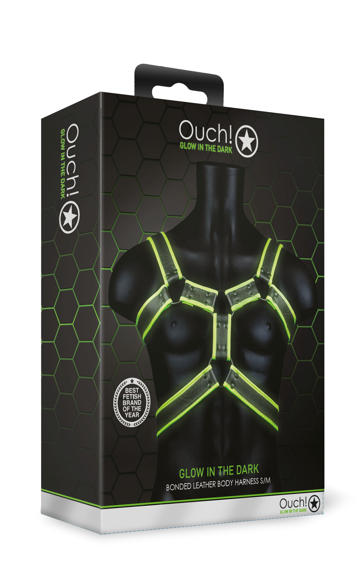 Портупея Body Harness - Glow in the Dark (S/M)_1