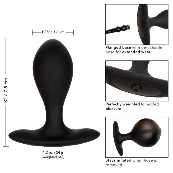 Расширяющаяся анальная пробка Weighted Silicone Inflatable Plug_2
