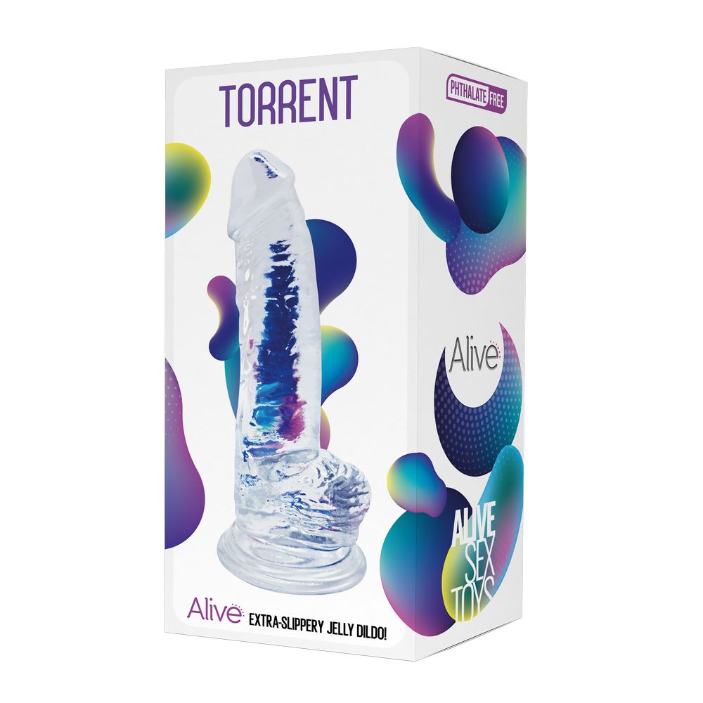 Фаллоимитатор на присоске Torrent Jelly Dildo прозрачный_1