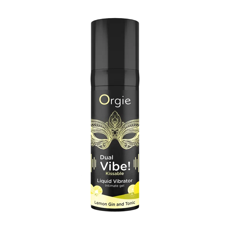 Съедобный гель с вибрацией Orgie DUAL VIBE! со вкусом коктейля LEMON GIN AND TONIC 15мл_5