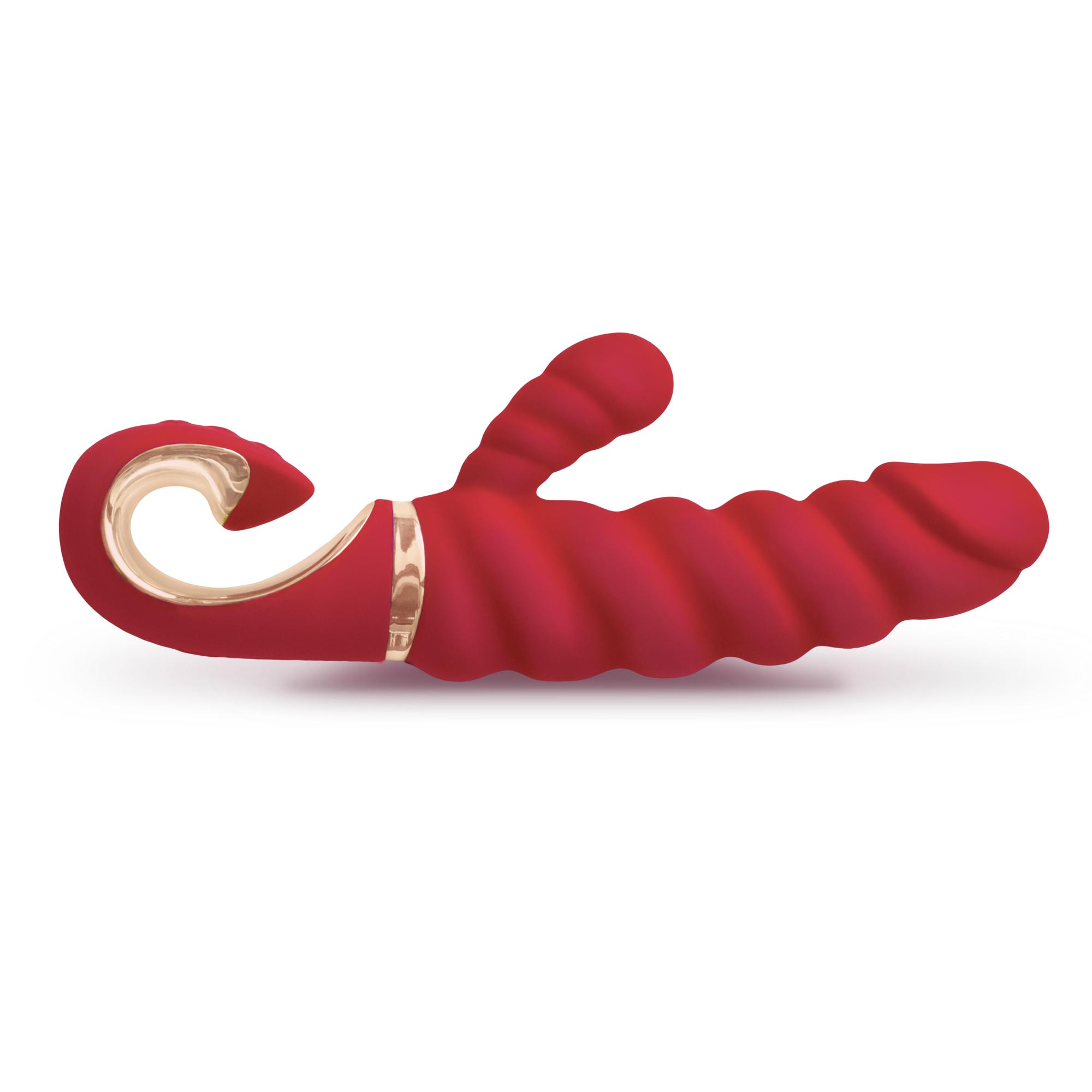 Gvibe Gcandy Mini - Витой вибратор с клиторальным стимулятором, 19х3.5 см_1
