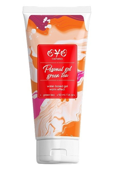Гель увлажняющий на водной основе OYO PERSONAL GEL GREEN TEA (с согревающим эффектом), 50 мл._2