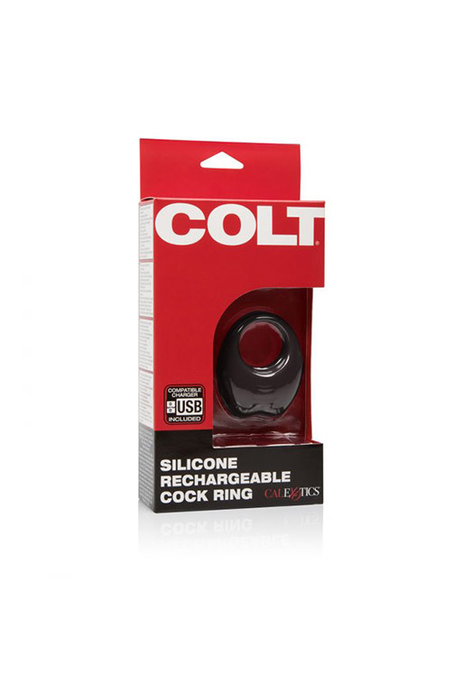 Перезарежаемое эрекционное кольцо с вибрацией Silicone Rechargeable Cock Ring COLT_4