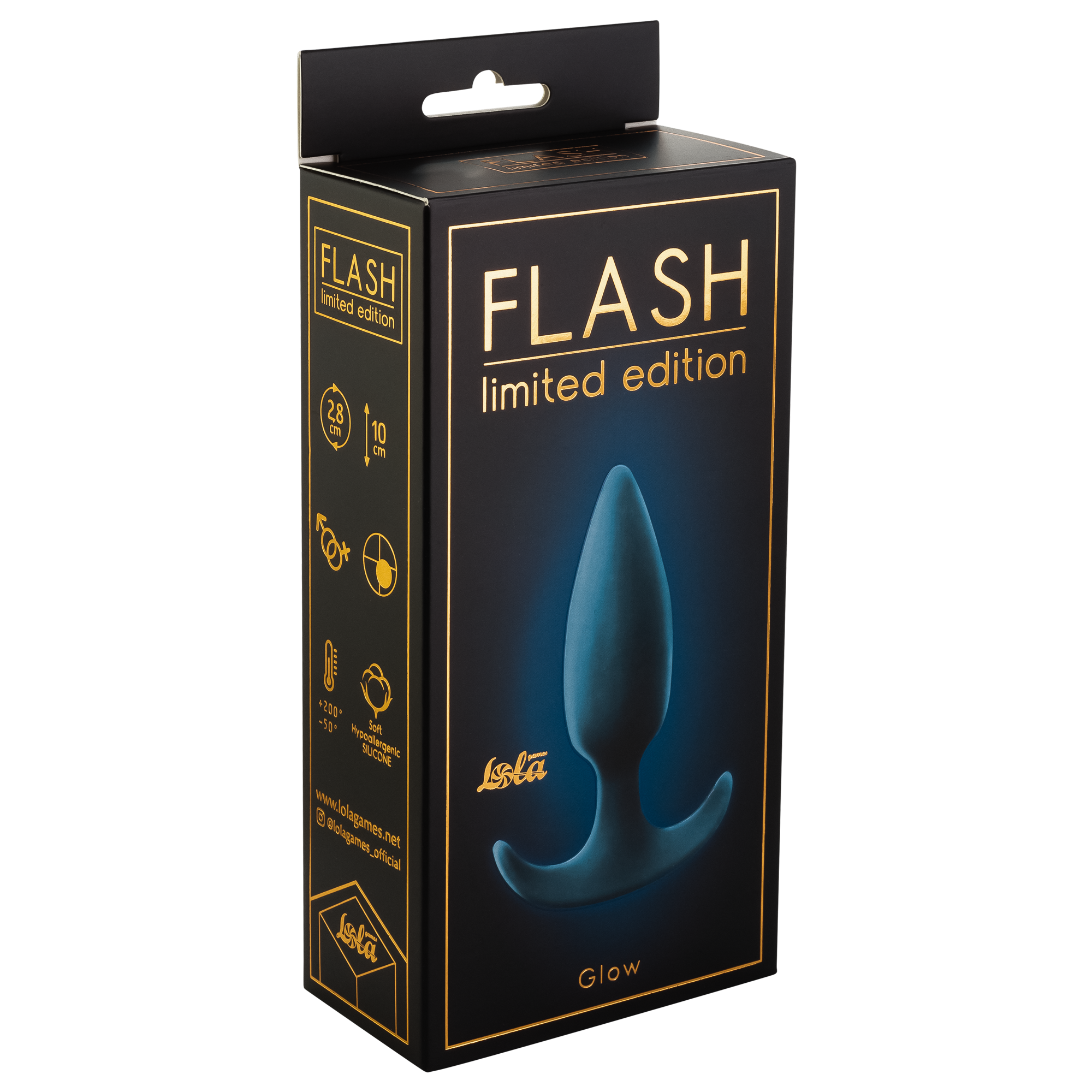 Анальная пробка со смещенным центром тяжести Flash Glow_1