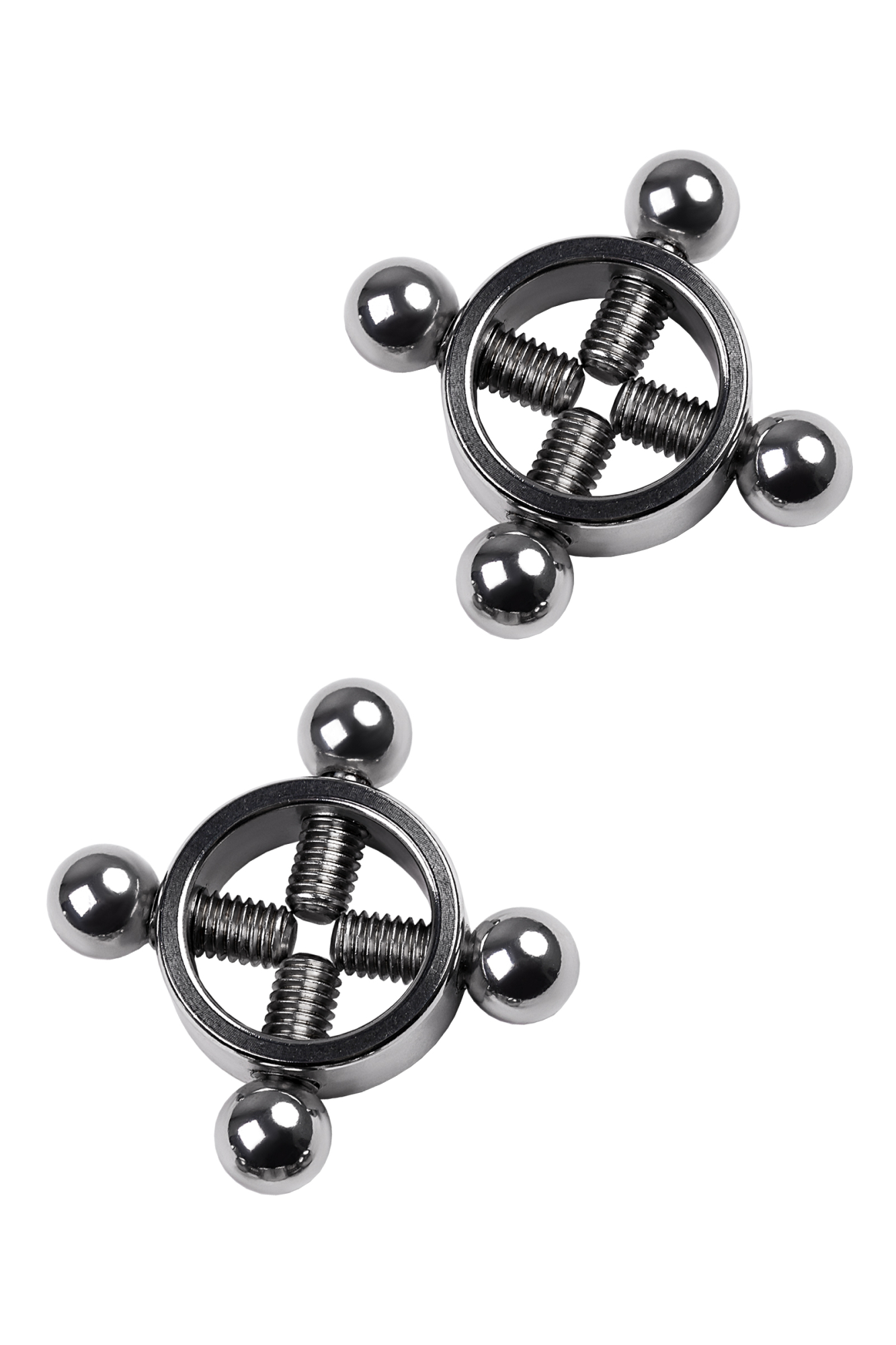 Зажимы для сосков Metal by TOYFA, металл, серебряные, 2,6 см (2 шт)_2