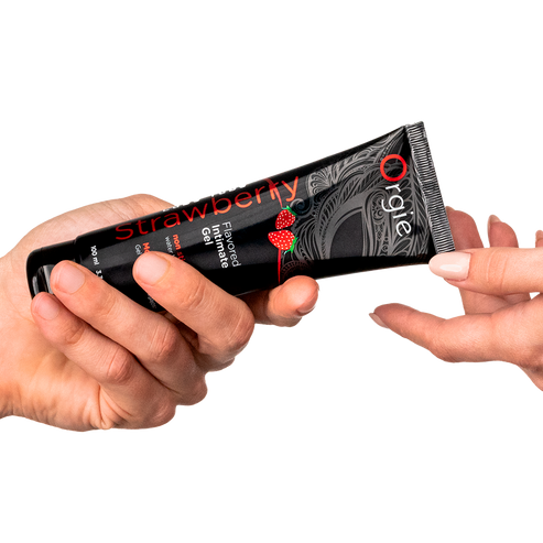 Съедобный интимный гель Orgie Lube Tube Strawberry, 100 мл_3