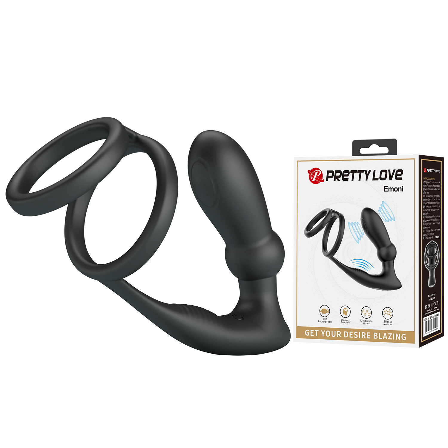 Анальный Стимулятор с Пульсацией и Вибрацией Pretty Love BI-210341_1