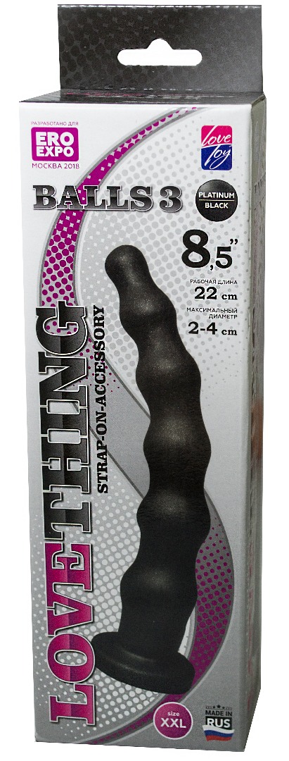 Насадка универсальная balls 3, l 220 мм, d 40 мм цвет чёрный арт. 131304_1