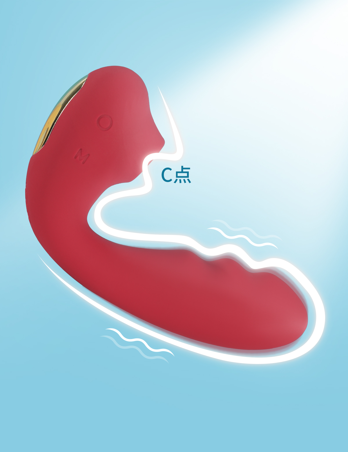 Вакуумный вибростимулятор BeYourLover Tara с функцией нагрева, красный_3