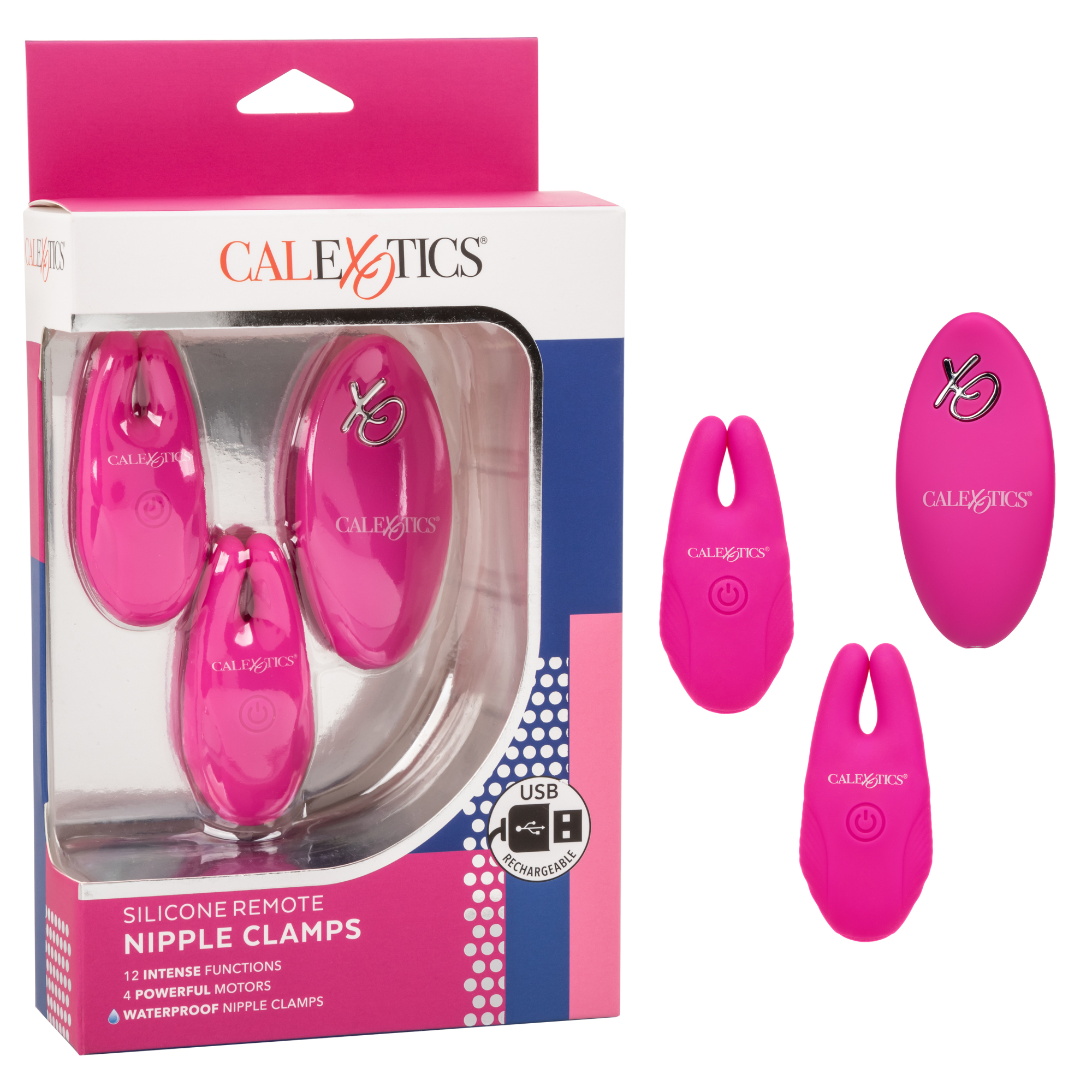 Зажимы для сосков с дистанционным управлением REMOTE NIPPLE CLAMPS (розовые)_1