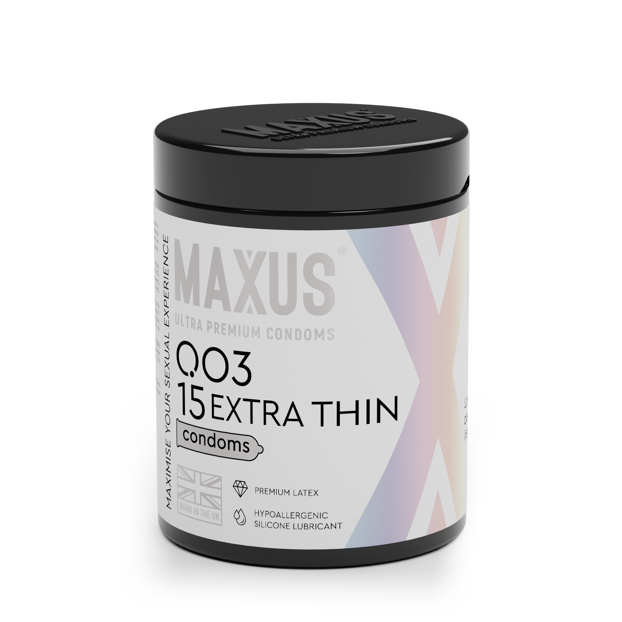 Презервативы MAXUS 003 №15 с железным кейсом, экстремально тонкие X-Edition, 15 шт_1
