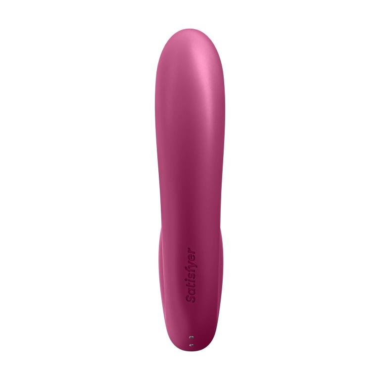 Вибратор с вакуумным стимулятором Satisfyer Sunray с фиксацией формы, ягодный_5
