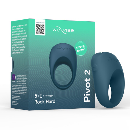 Эрекционное кольцо We-Vibe Pivot 2 с вибрацией, синее_4