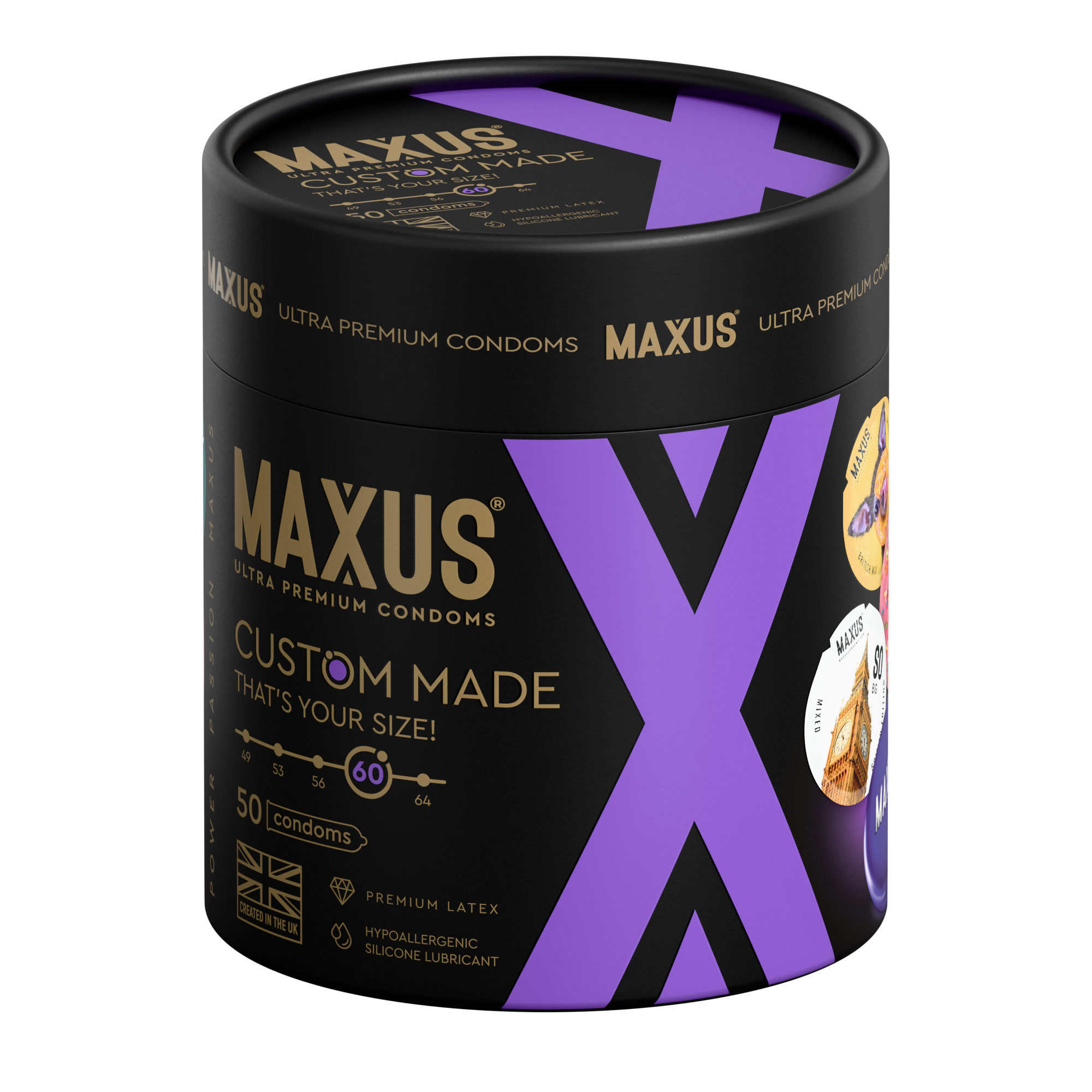Презервативы MAXUS Custom Made 60 №50 в железном кейсе, увеличенные X-Edition, 50 шт_2