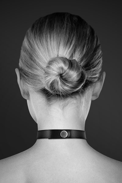 Чокер с кольцами COLLIER RAS DE COU NOIR_1