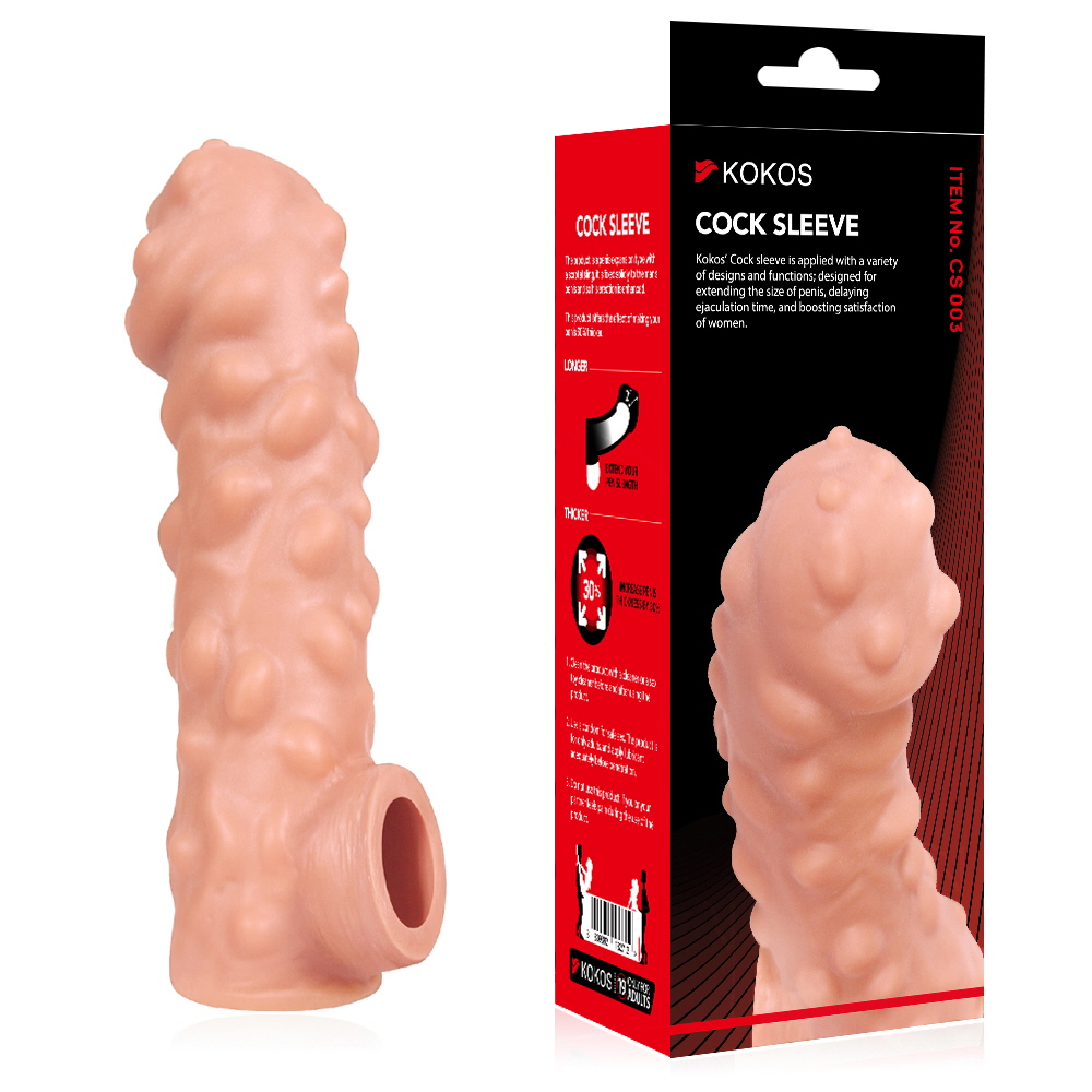 Насадка на пенис Cock Sleeve телесная с рельефом KOKOS CS-003-S_2