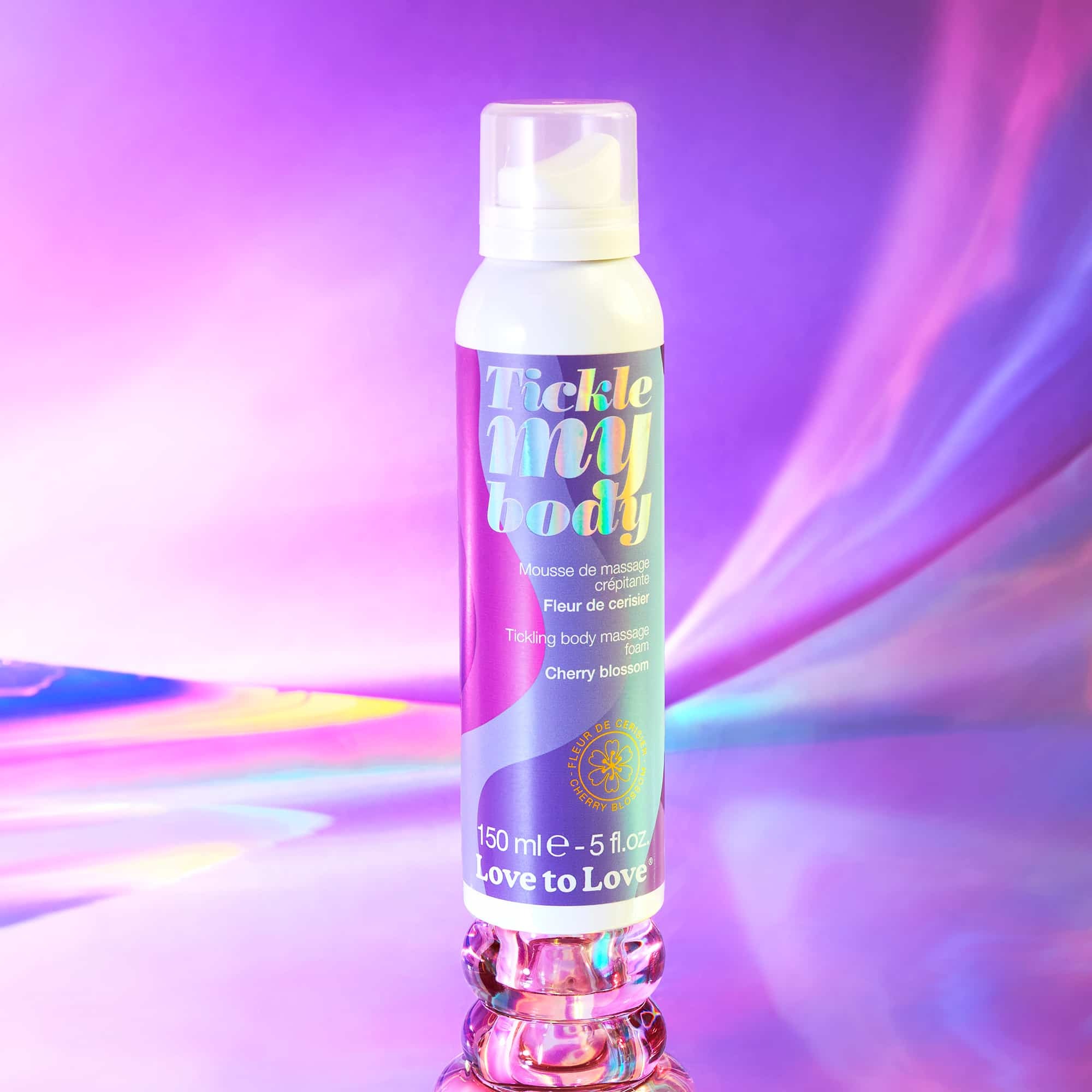 Массажная хрустящая пенка Love to Love TICKLE MY BODY Вишневый цветок 150мл_4