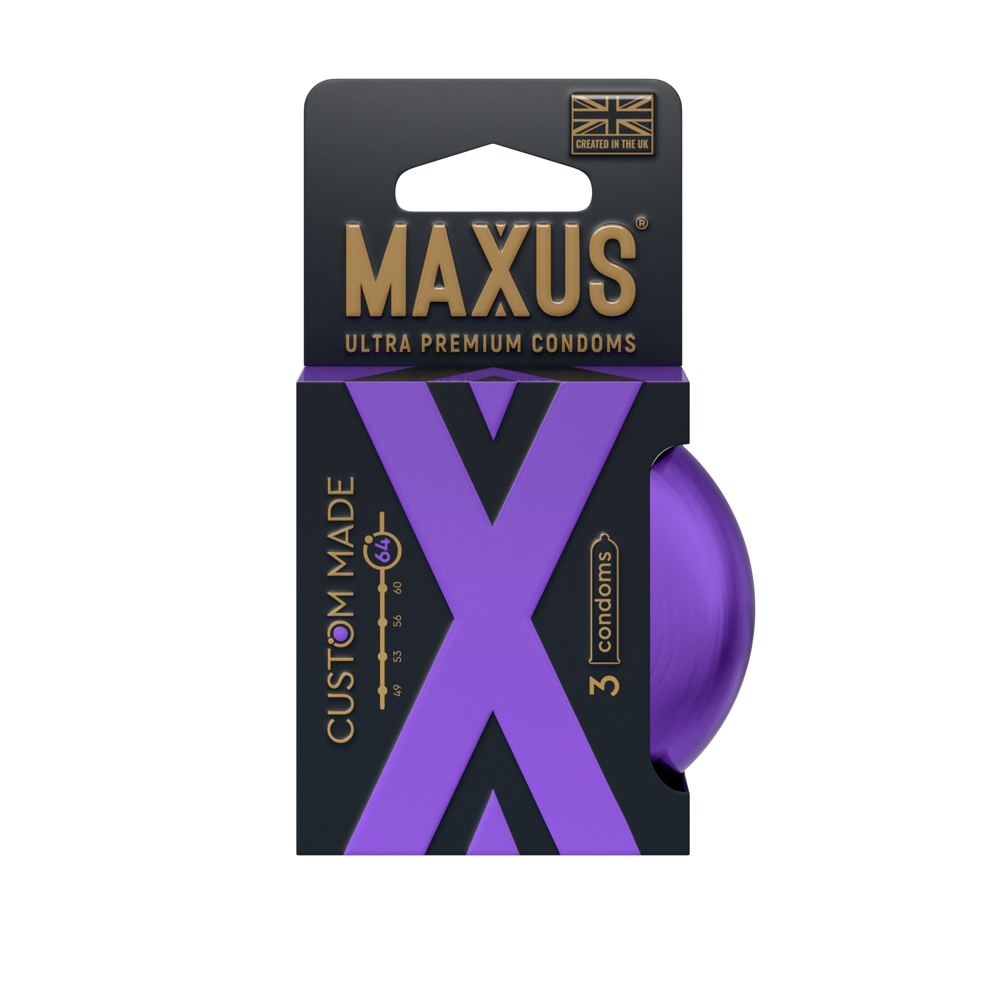 Презервативы MAXUS Custom Made 64 №3 в железном кейсе, увеличенные X-Edition, 3 шт_2