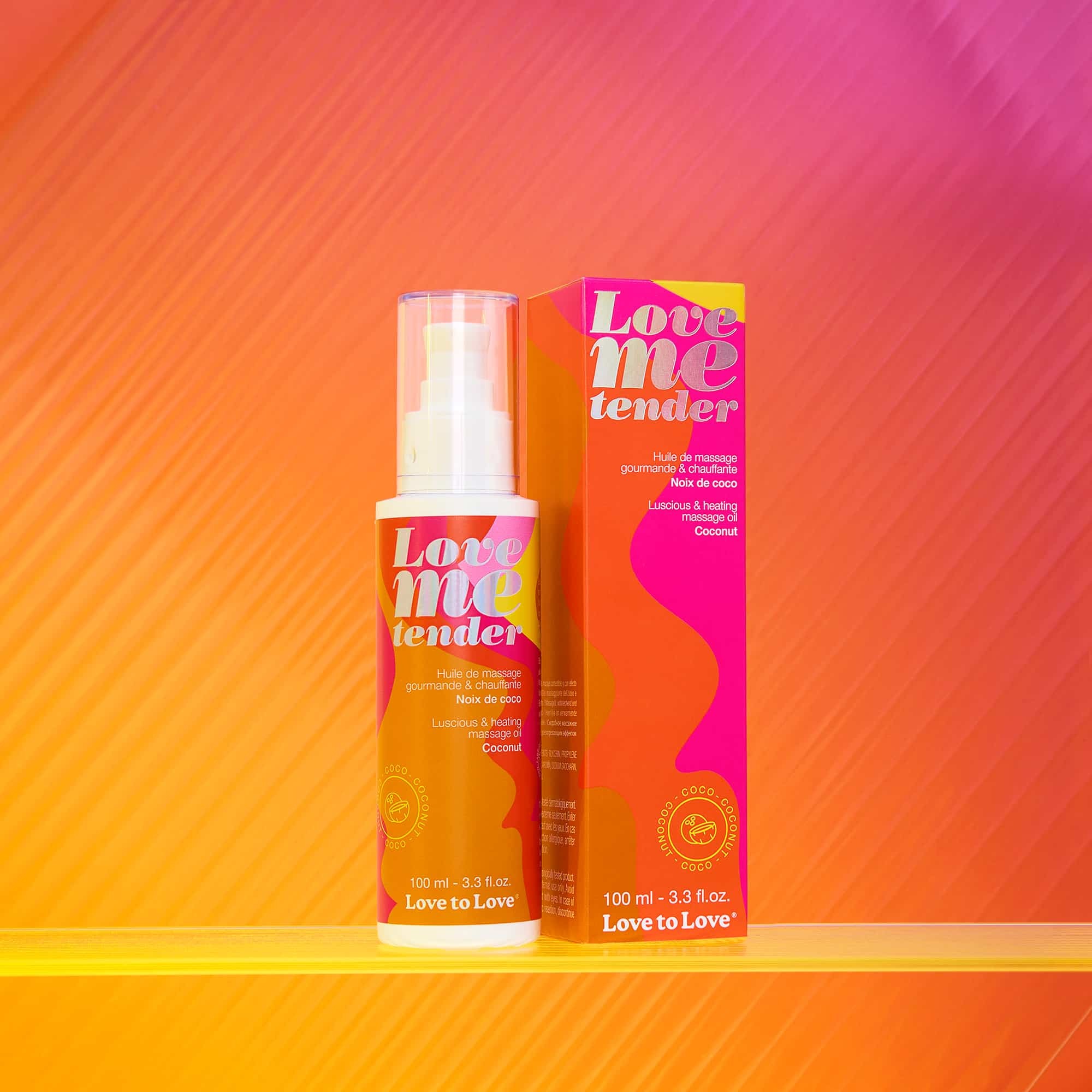 Съедобное массажное масло с разогревающим эффектом Love to Love LOVE ME TENDER Кокос 100мл_4