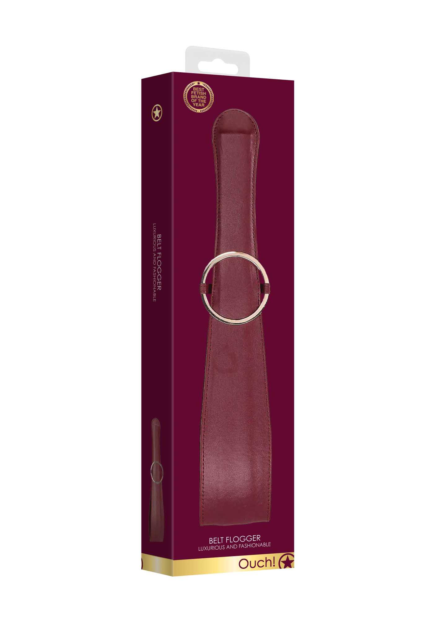 Шлепалка  Ouch Ouch! - Belt Flogger - Burgundy_1
