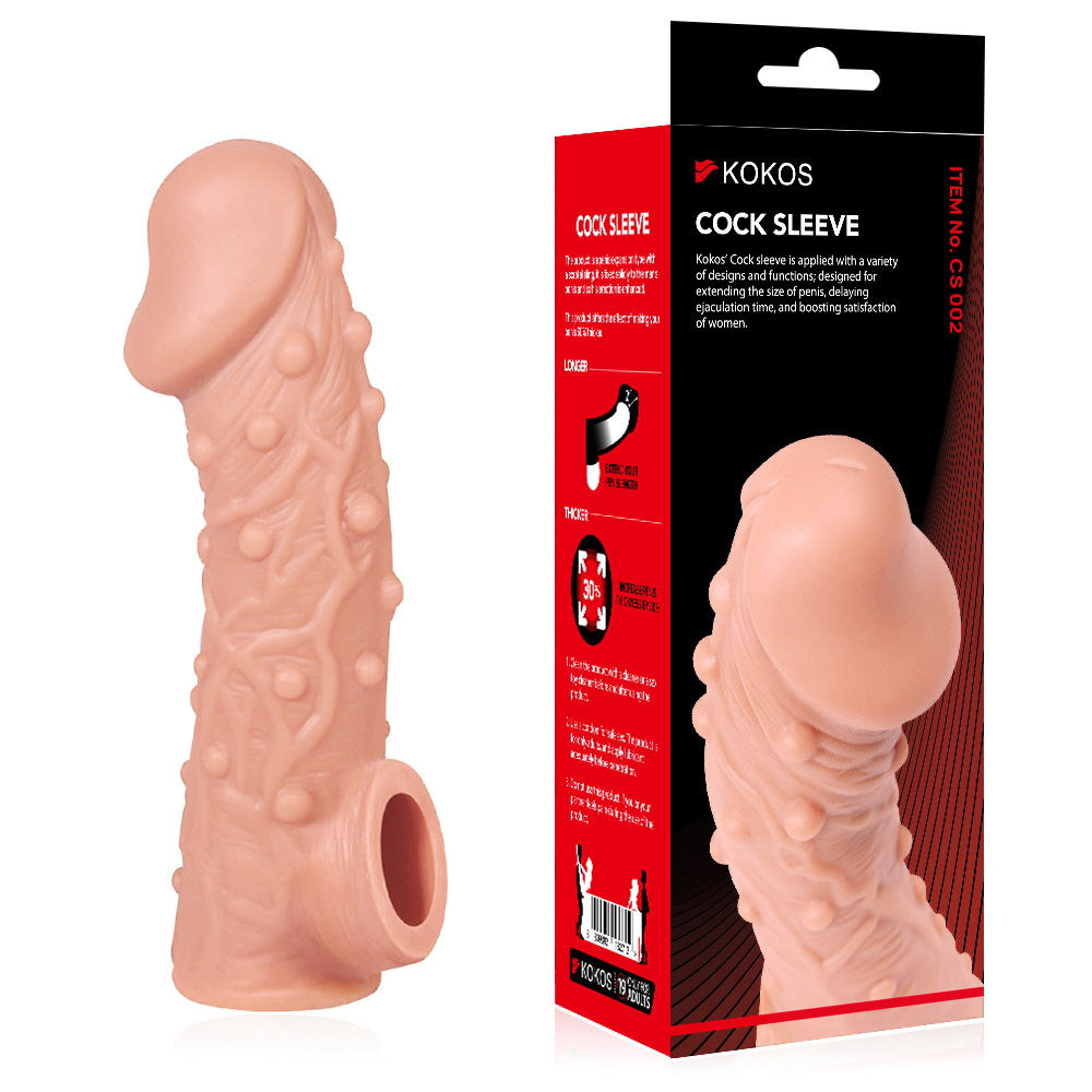Насадка на пенис Cock Sleeve телесная с рельефом KOKOS CS-002-S_2