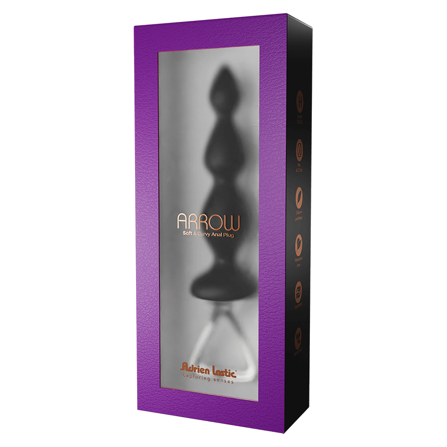 Анальная втулка Adrien lastic Arrow II, черный, M_2