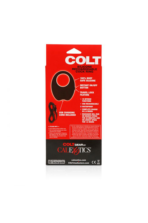 Перезарежаемое эрекционное кольцо с вибрацией Silicone Rechargeable Cock Ring COLT_2