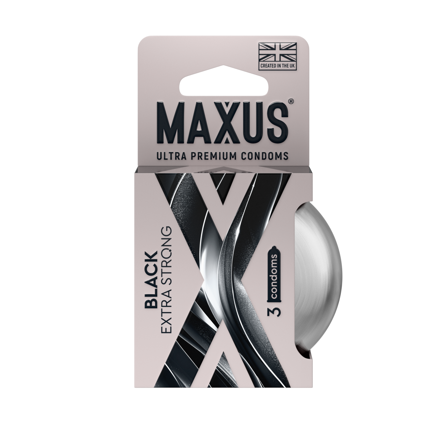 Презервативы MAXUS Extra Strong №3 в железном кейсе, черные, утолщенные, 3 шт_1